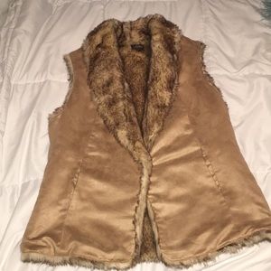 Faux fur vest